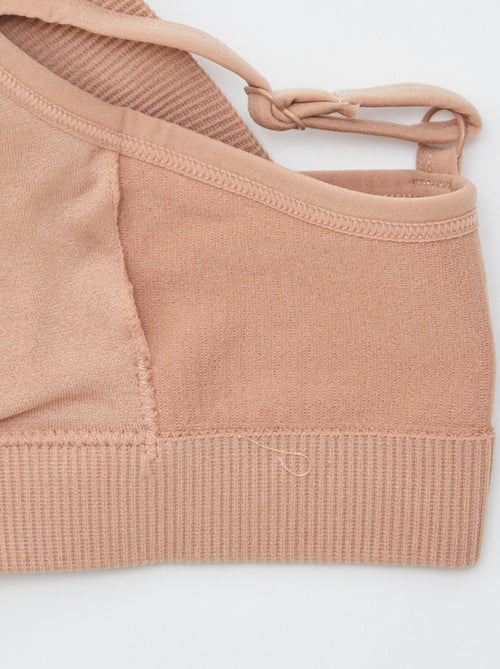 Set van 2 geribde behatops - Kiabi