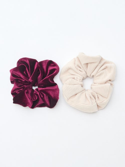 Set van 2 gesatineerde scrunchies - Kiabi