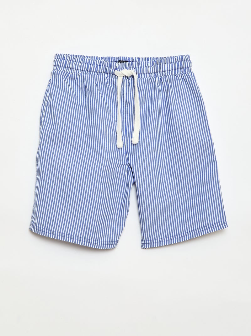 Set van 2 gestreepte shorts Blauw - Kiabi