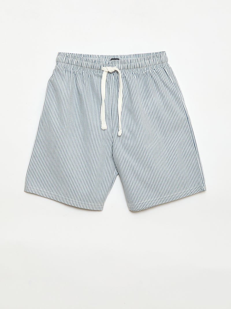 Set van 2 gestreepte shorts Blauw - Kiabi