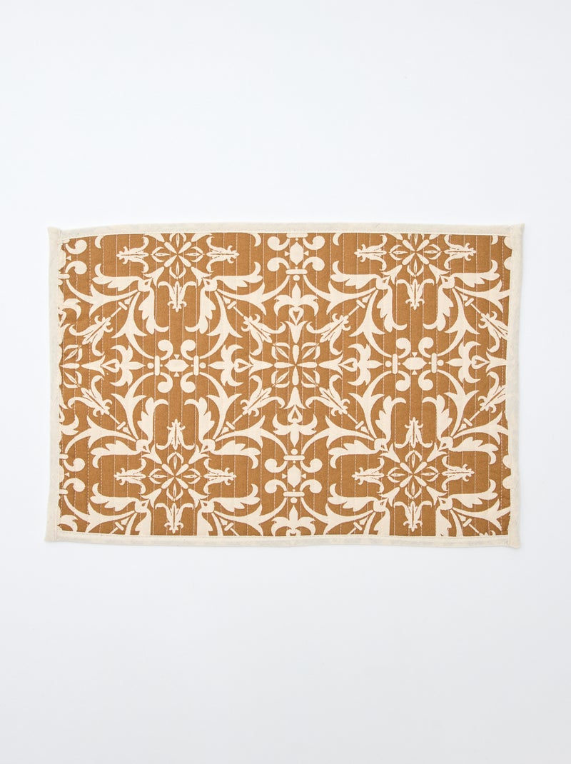 Set van 2 gewatteerde placemats (30x45 cm) - Kiabi Home Geel - Kiabi