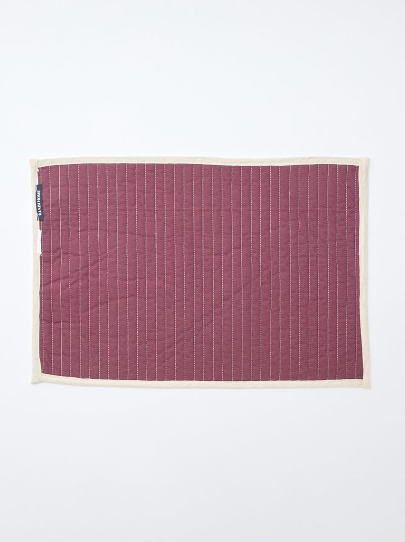 Set van 2 gewatteerde placemats (30x45 cm) - Kiabi Home Geel - Kiabi