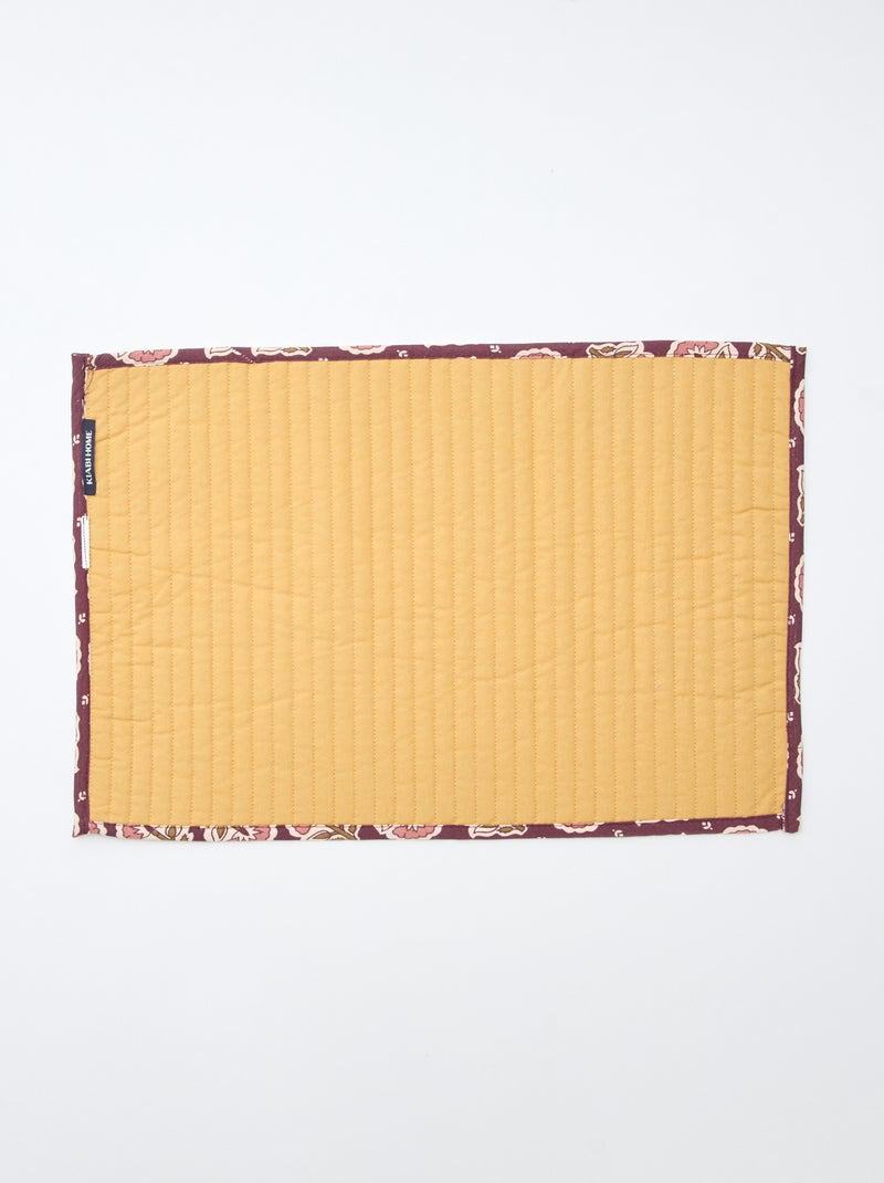 Set van 2 gewatteerde placemats (30x45 cm) - Kiabi Home Paars - Kiabi