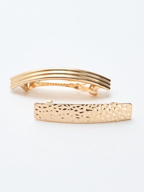 Set van 2 goudkleurige haarspelden - Kiabi