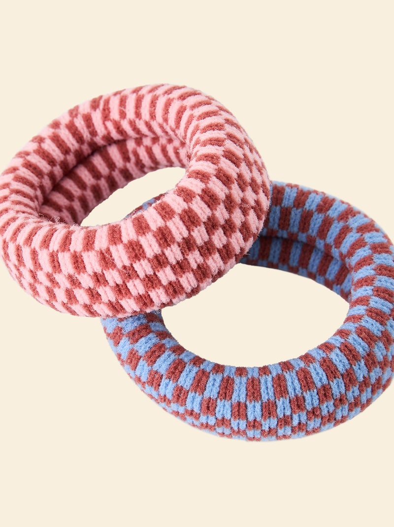 Set van 2 haarelastiekjes (ekstract) Bruin - Kiabi