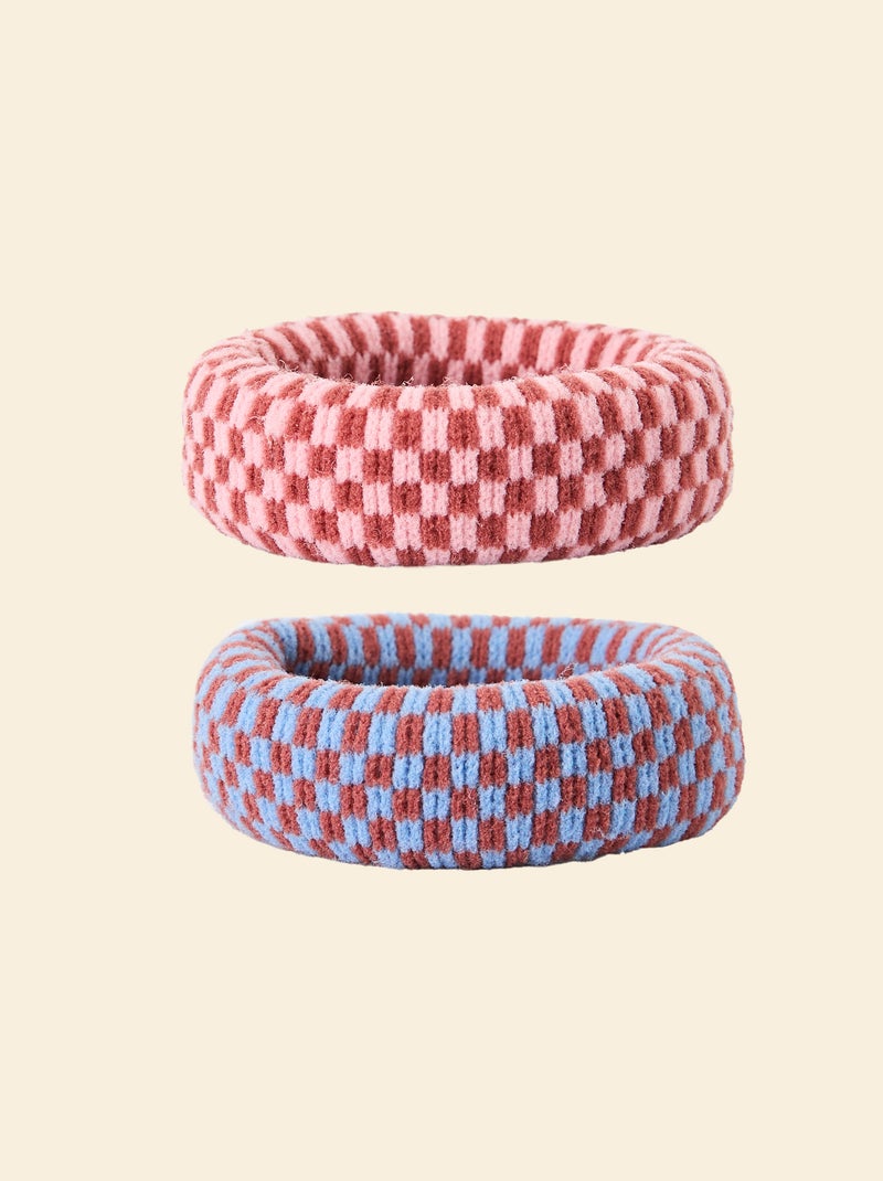 Set van 2 haarelastiekjes (ekstract) Bruin - Kiabi