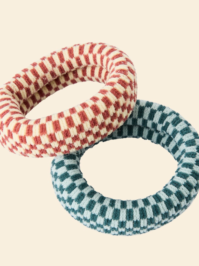 Set van 2 haarelastiekjes (ekstract) Geel - Kiabi