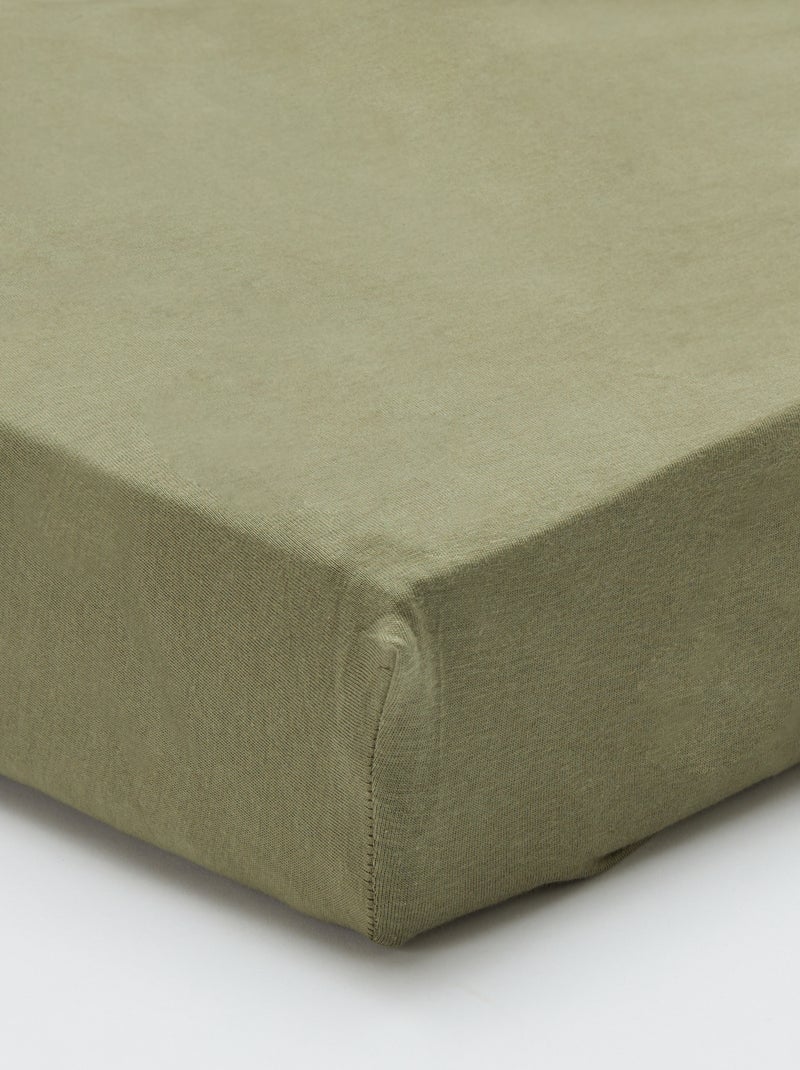 Set van 2 hoeslakens - 60 x 120 cm Groen - Kiabi