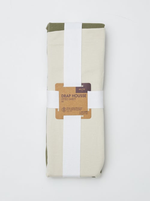 Set van 2 hoeslakens - 60 x 120 cm - Kiabi