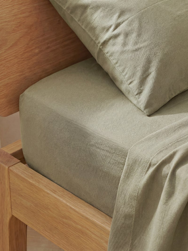 Set van 2 hoeslakens - 60 x 120 cm WIT - Kiabi