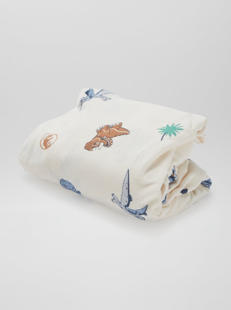 Set van 2 hoeslakens 'Jurassic Explorers' WIT - Kiabi