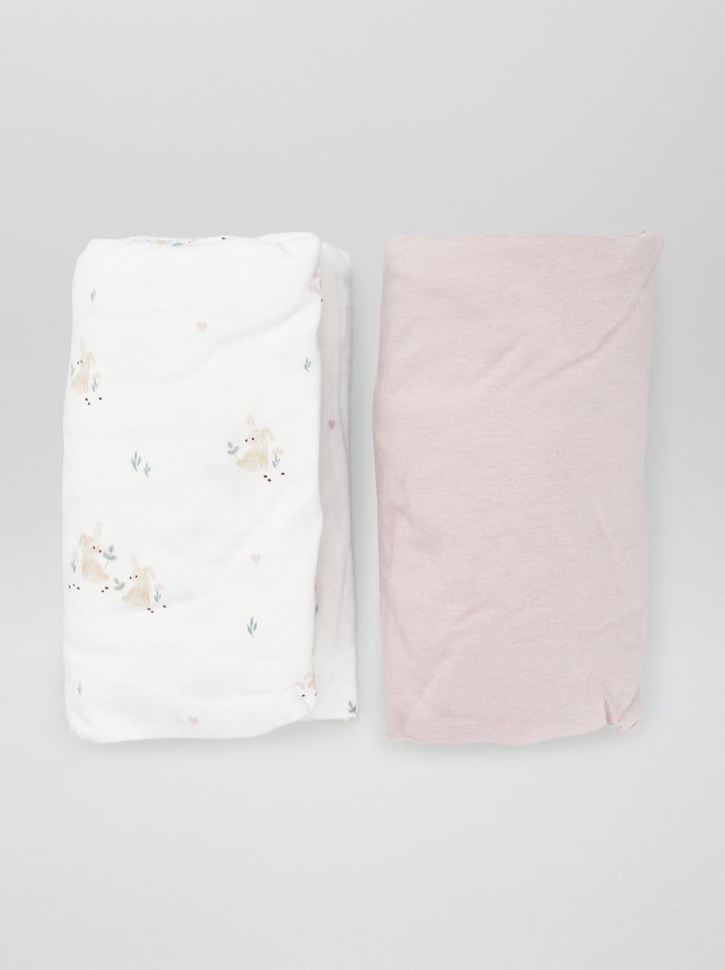 Set van 2 hoeslakens WIT - Kiabi