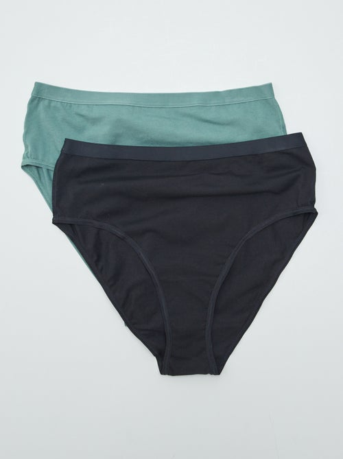 Set van 2 hoge slips - collectie gemakkelijk aan te trekken - Kiabi