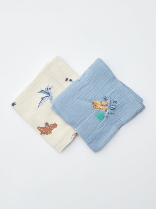 Set van 2 hydrofiele doeken 'Jurassic Explorers' - Kiabi