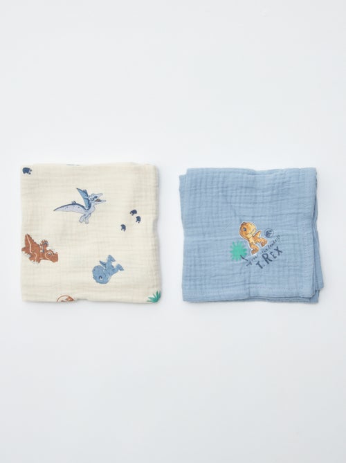 Set van 2 hydrofiele doeken 'Jurassic Explorers' - Kiabi