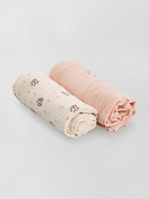 Set van 2 hydrofiele doeken 'Marie' - Kiabi