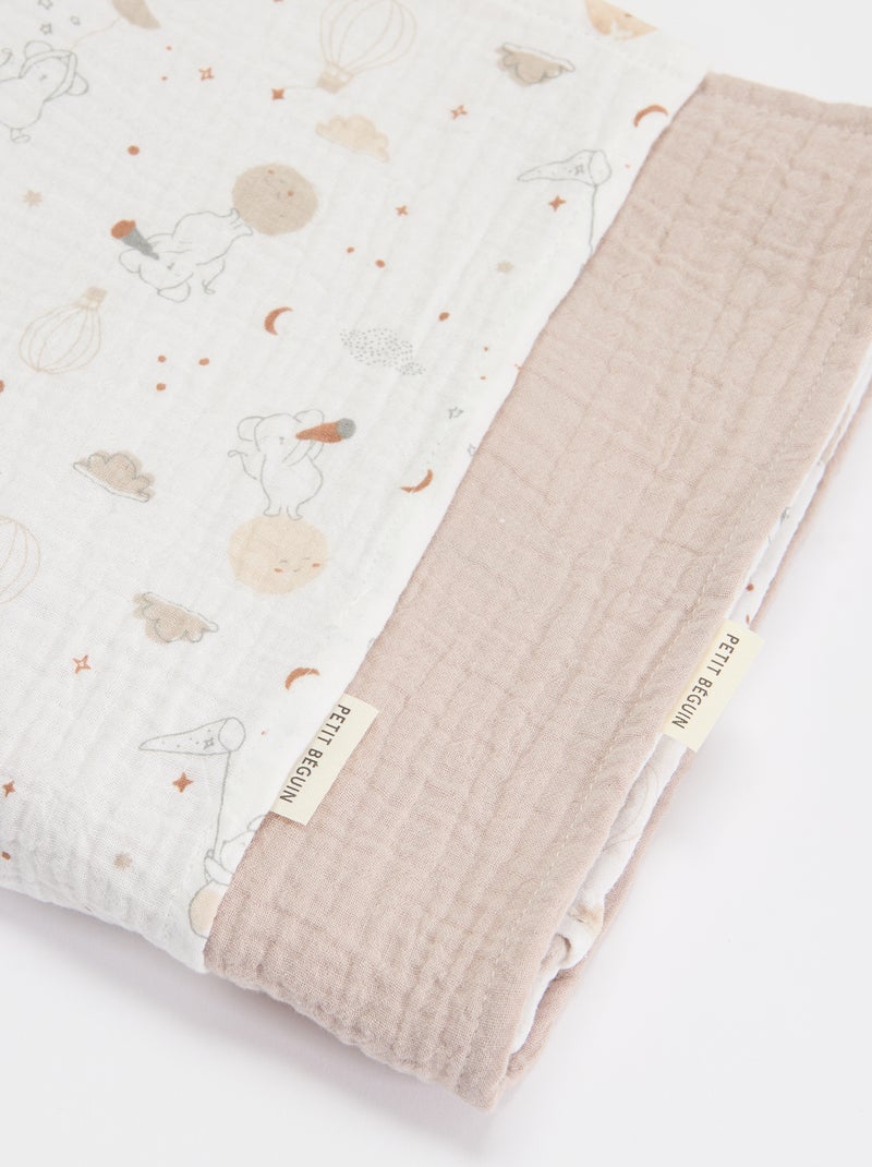Set van 2 hydrofiele doeken 'Petit Béguin' Biege - Kiabi