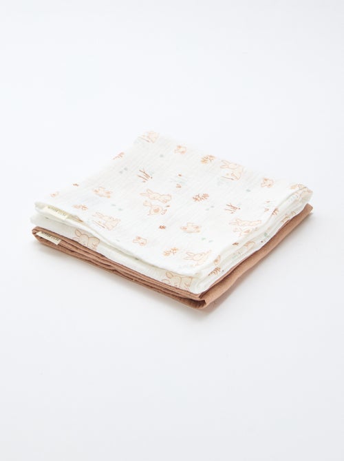 Set van 2 hydrofiele doeken 'Petit Béguin' - Kiabi