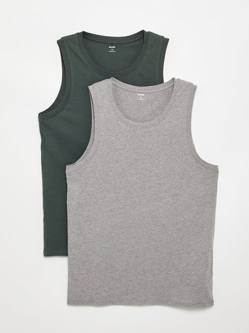 Set van 2 jersey hemdjes - Kiabi