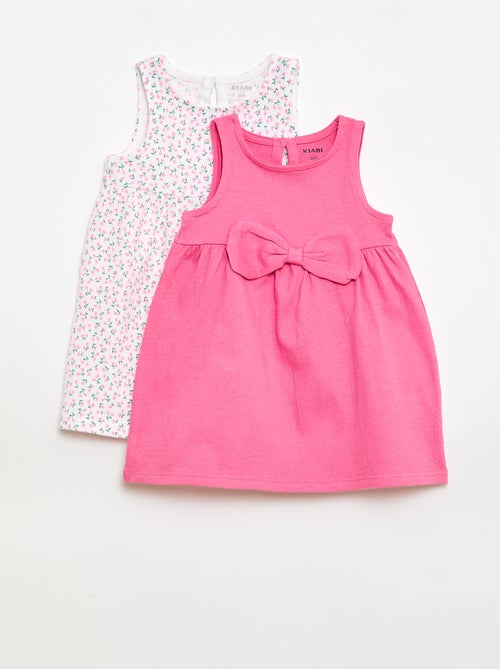 Set van 2 jurken met fantasie strik - Kiabi