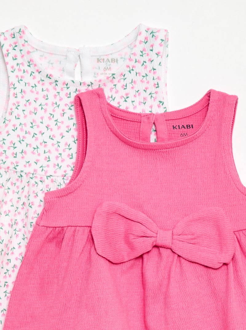 Set van 2 jurken met fantasie strik Rose - Kiabi