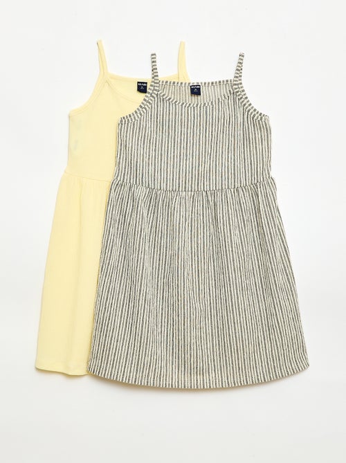 Set van 2 jurken van crêpe tricot - Kiabi