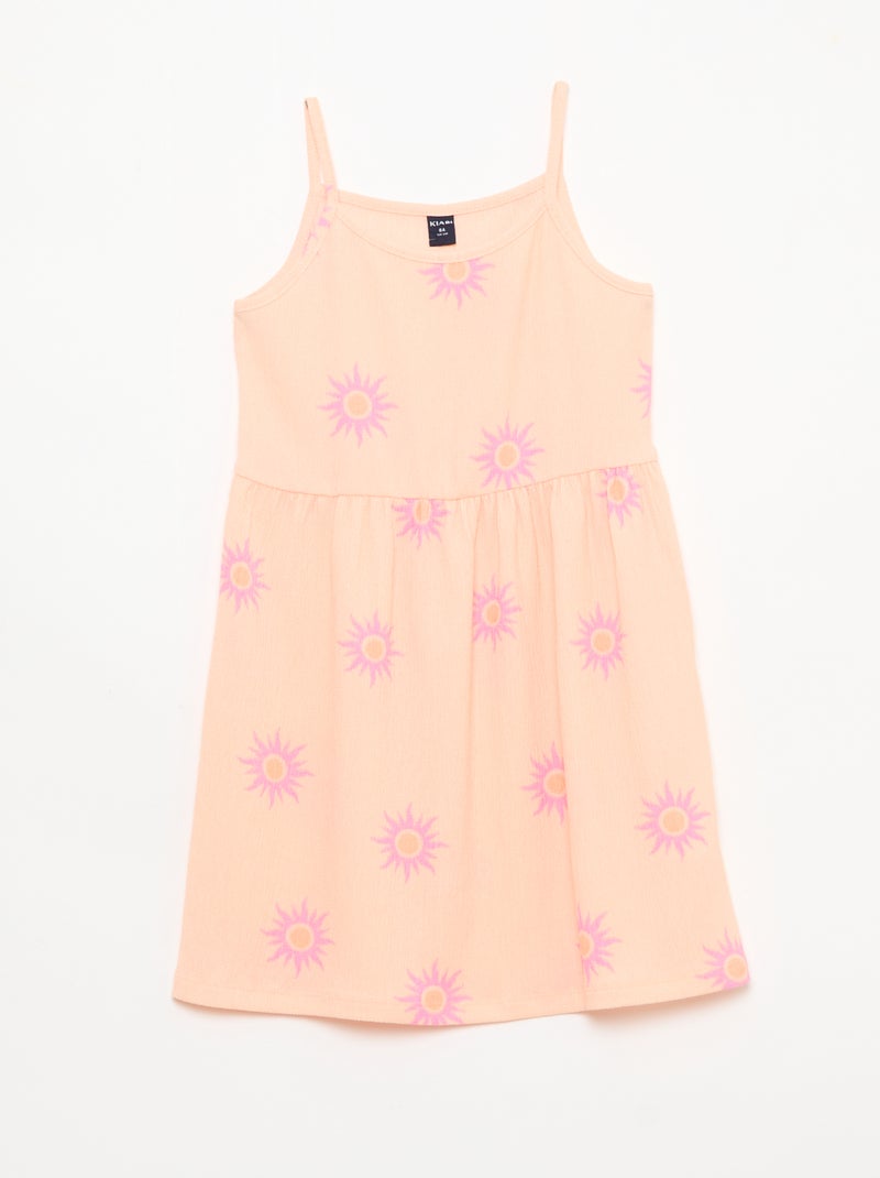 Set van 2 jurken van crêpe tricot Oranje - Kiabi