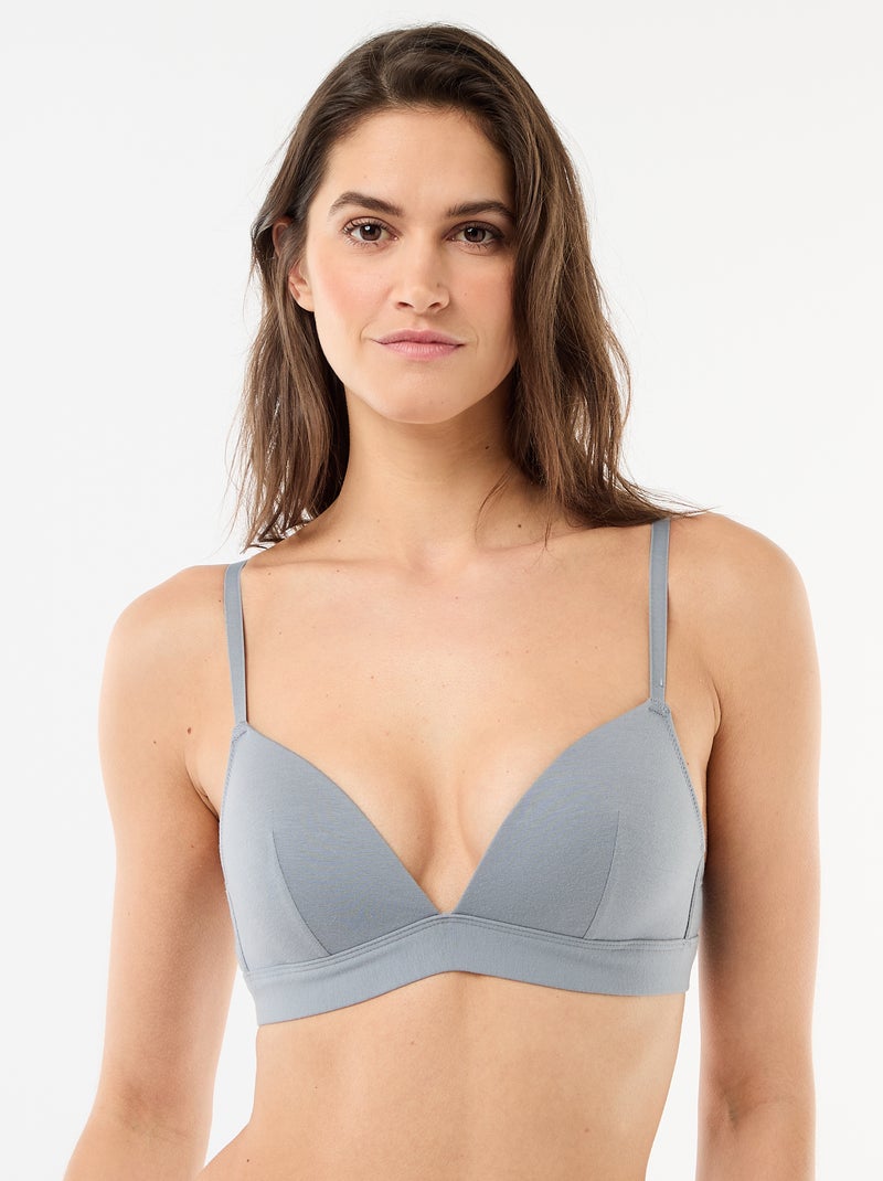 Set van 2 katoenen beha's Blauw - Kiabi
