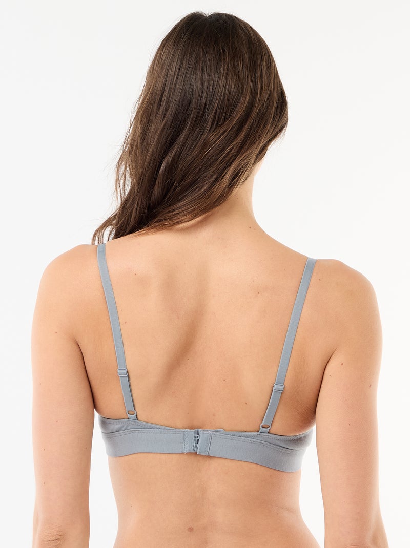 Set van 2 katoenen beha's Blauw - Kiabi