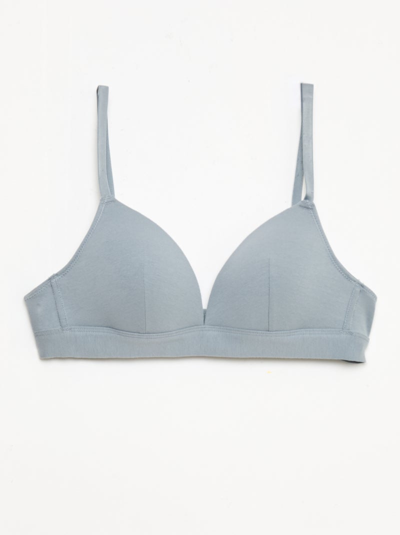 Set van 2 katoenen beha's Blauw - Kiabi