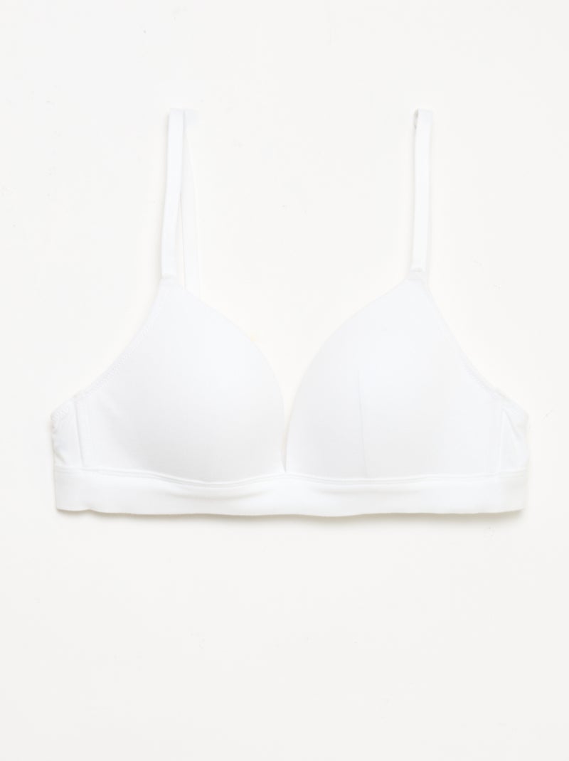 Set van 2 katoenen beha's Wit - Kiabi