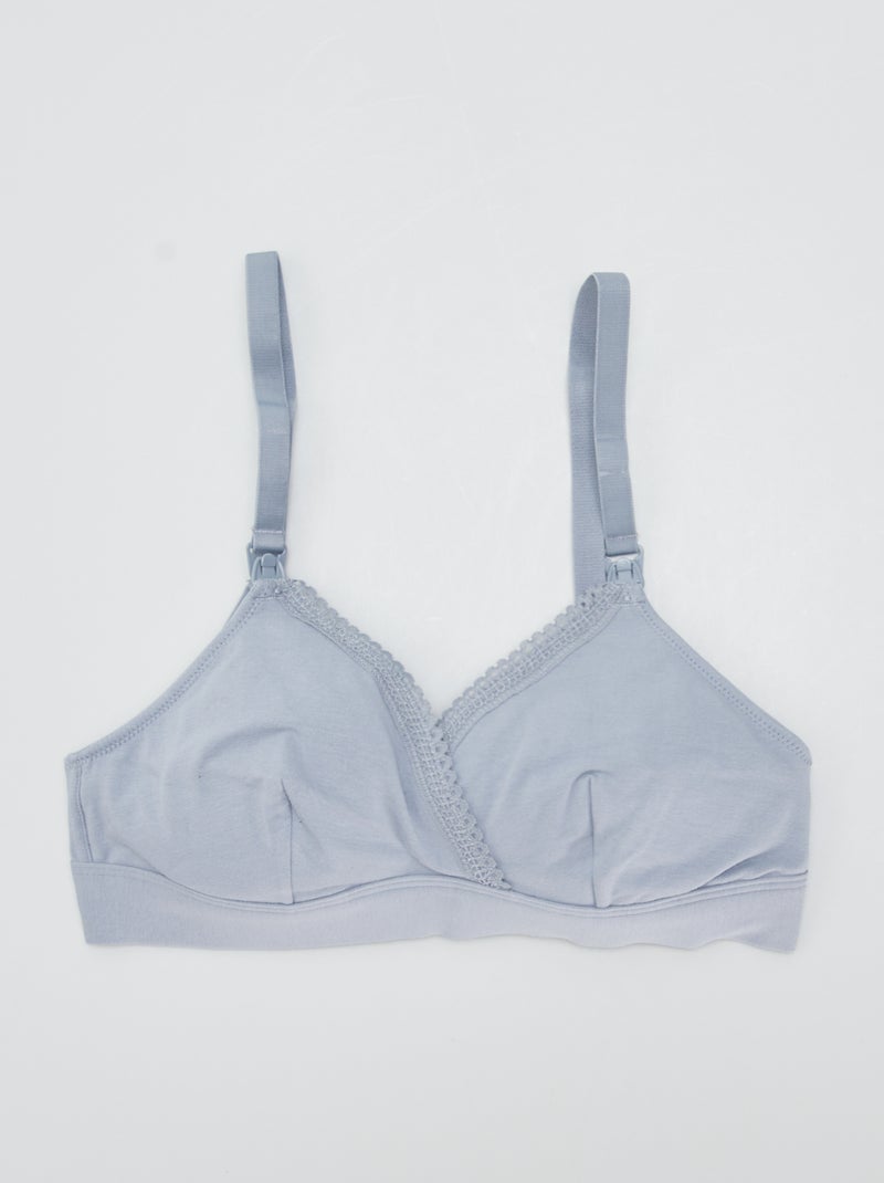 Set van 2 katoenen borstvoedingbeha's BLAUW - Kiabi