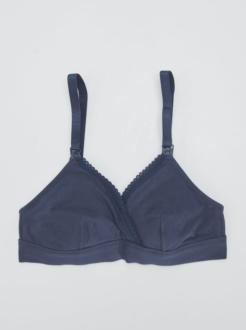Set van 2 katoenen borstvoedingbeha's BLAUW - Kiabi