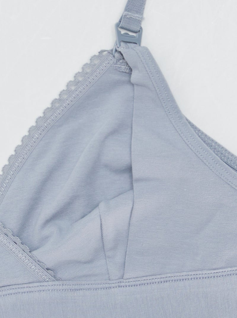 Set van 2 katoenen borstvoedingbeha's BLAUW - Kiabi
