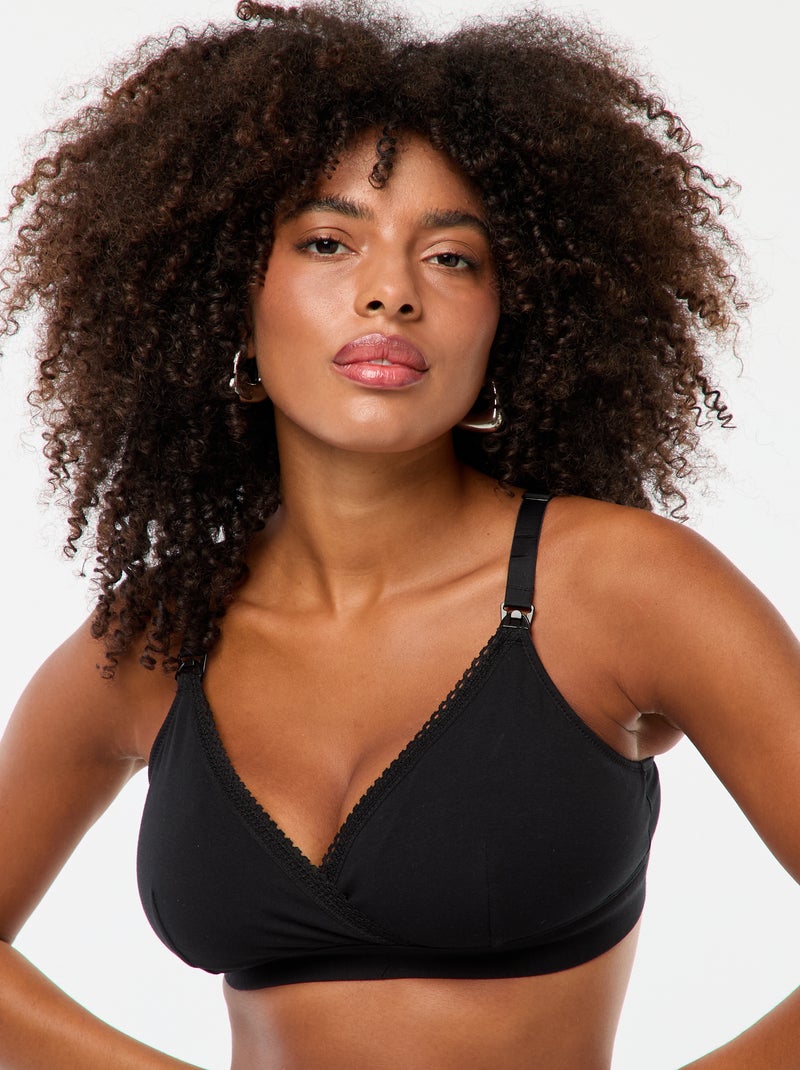 Set van 2 katoenen borstvoedingbeha's WIT - Kiabi