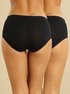 Set van 2 katoenen midi-slipjes van ‘Sans Complexe’ - Kiabi