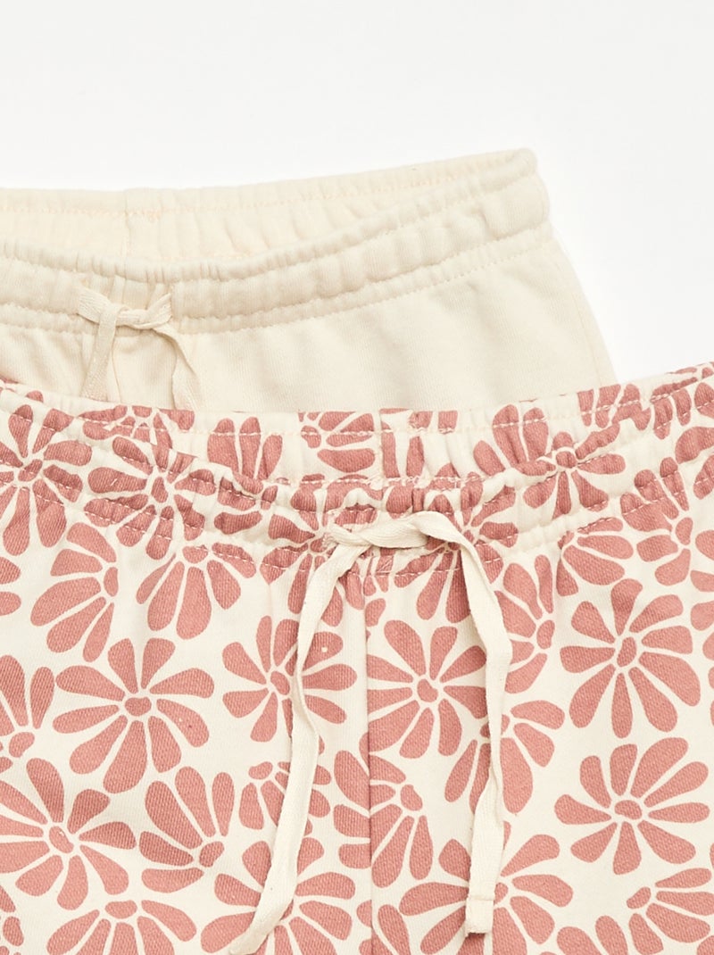 Set van 2 katoenen shorts Biege - Kiabi