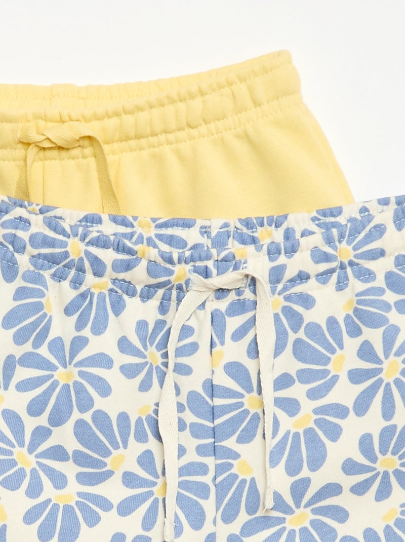 Set van 2 katoenen shorts Geel - Kiabi