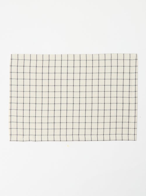 Set van 2 katoenen tafellopers met kerstprint 45x30 cm - Kiabi