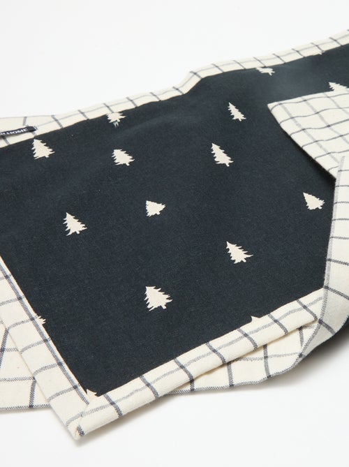 Set van 2 kerst tafelsets met print van katoen 45x30 cm - Kiabi