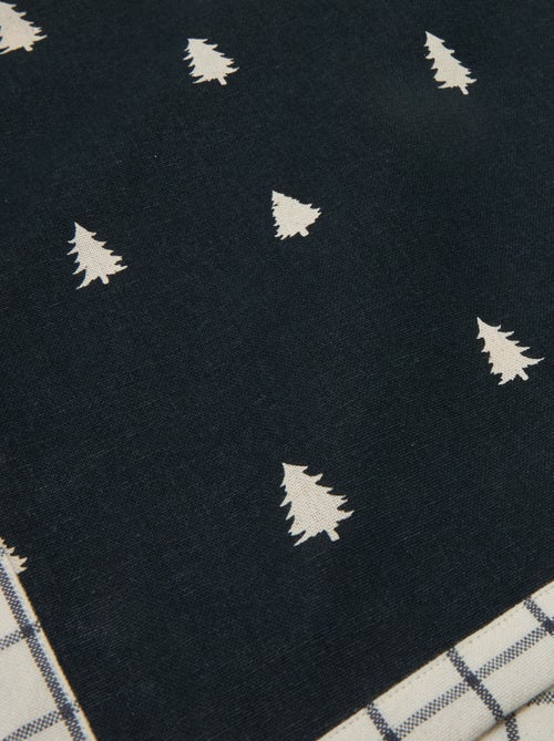 Set van 2 kerst tafelsets met print van katoen 45x30 cm - Kiabi