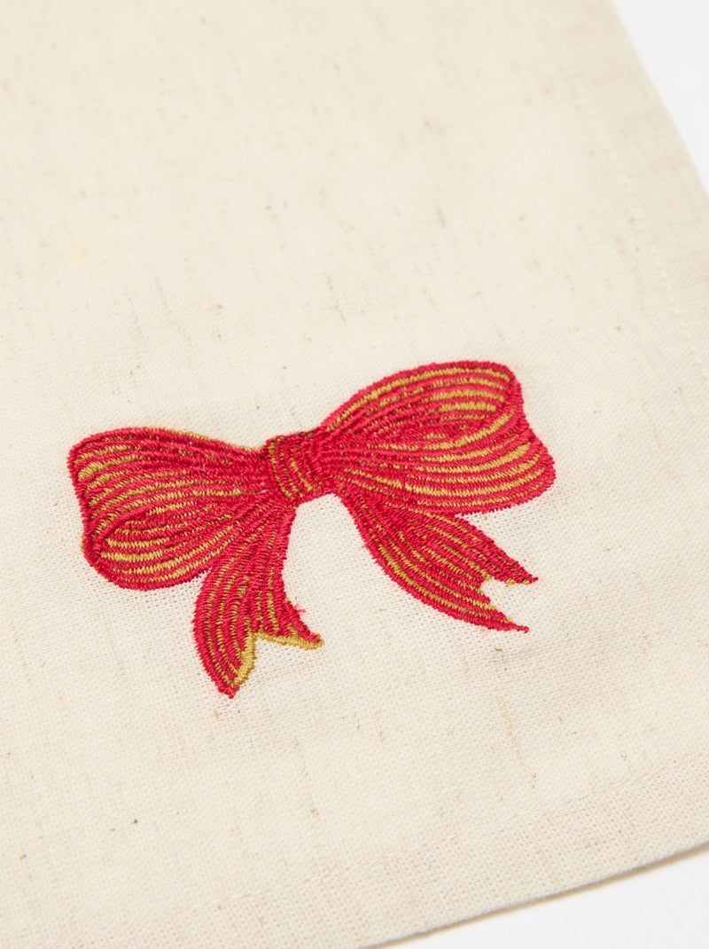 Set van 2 kerstservetten Biege - Kiabi