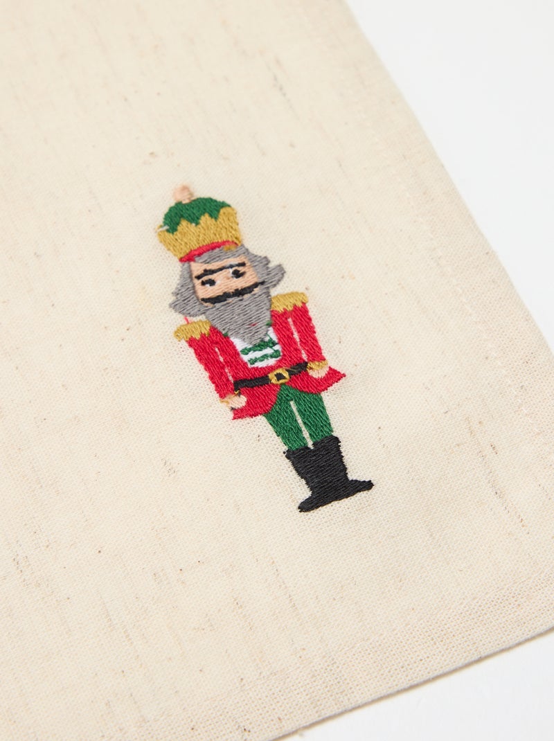 Set van 2 kerstservetten Biege - Kiabi