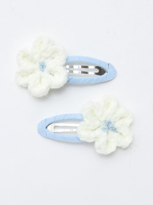 Set van 2 klikklakspeldjes van macramé - Kiabi