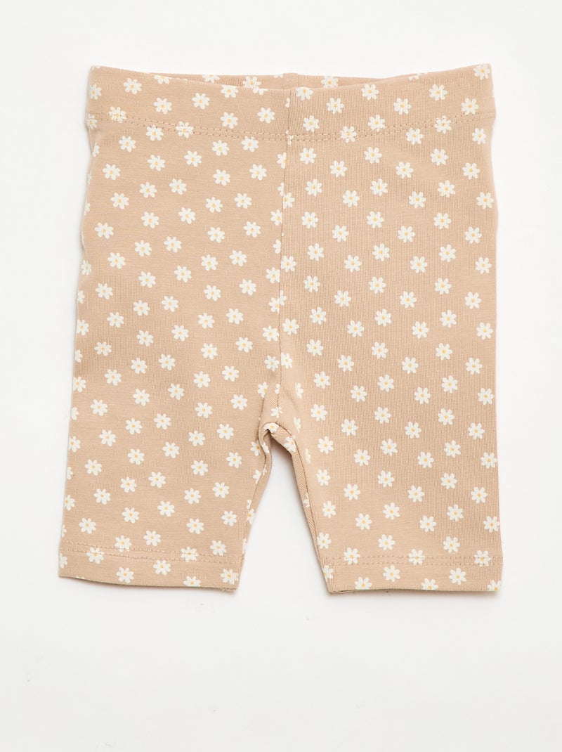 Set van 2 korte leggings Biege - Kiabi