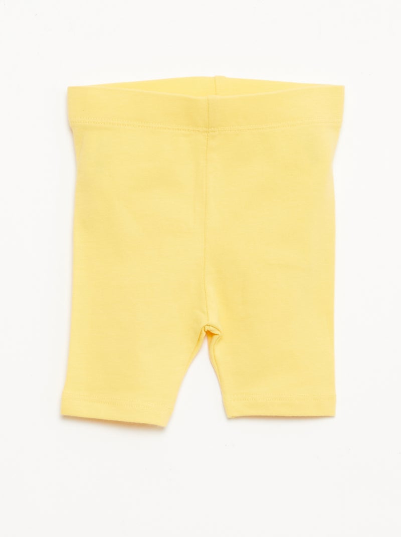 Set van 2 korte leggings Geel - Kiabi