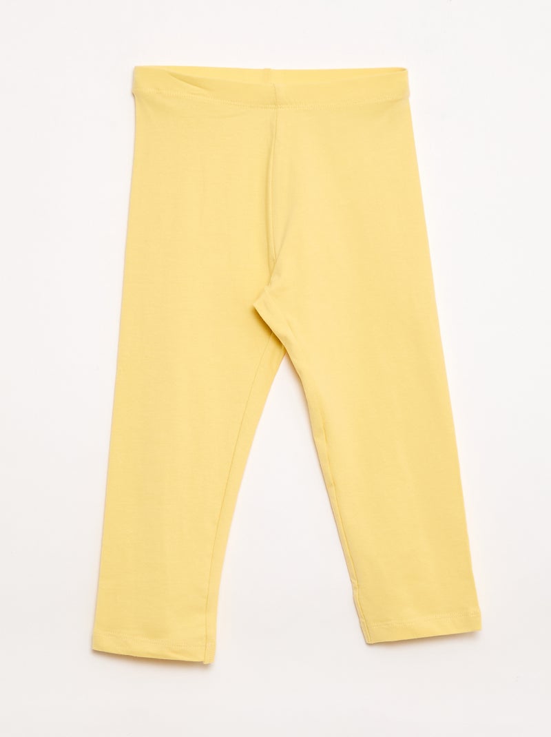 Set van 2 korte leggings Geel - Kiabi