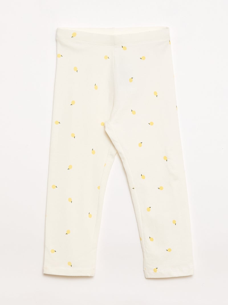 Set van 2 korte leggings Geel - Kiabi