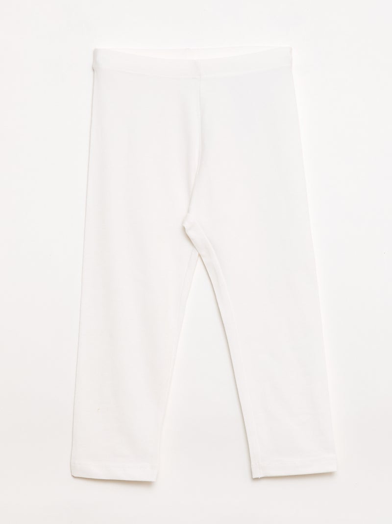 Set van 2 korte leggings Wit - Kiabi