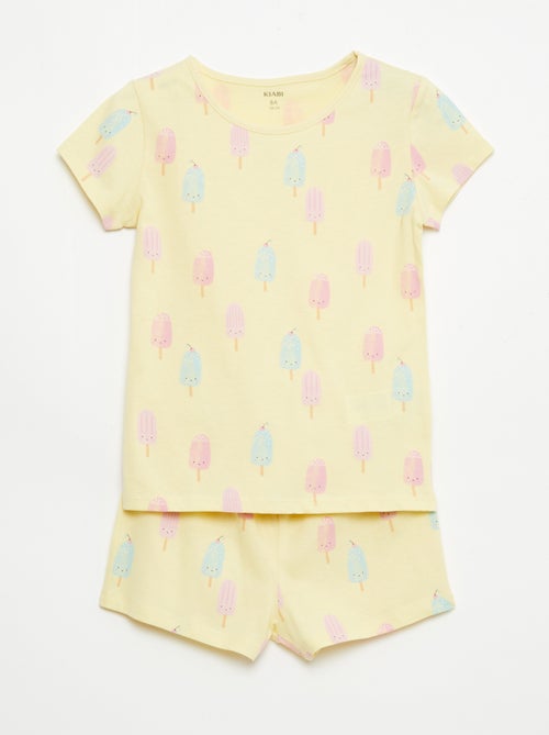 Set van 2 korte pyjamasets van katoenjersey - Kiabi